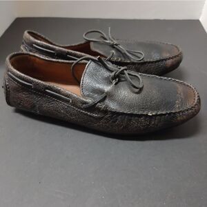 Frye Men's Allen Tie Moc Toe Driver Loafers Shoe